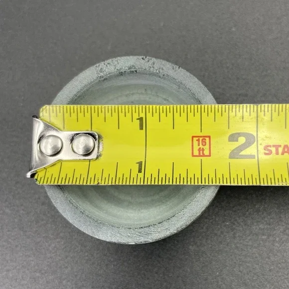 Essential Oil Burner Handcarved Soapstone Gray Om Symbol Made In India - Picture 13 of 14